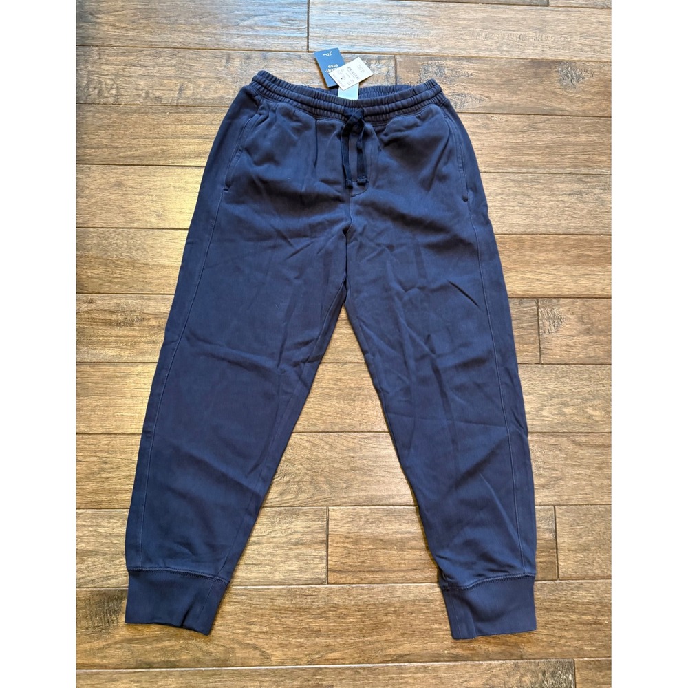 Crewcuts J.Crew Jogger Sweatpants Boys 12 Navy Blue Garment‎ Dyed Cotton CO117